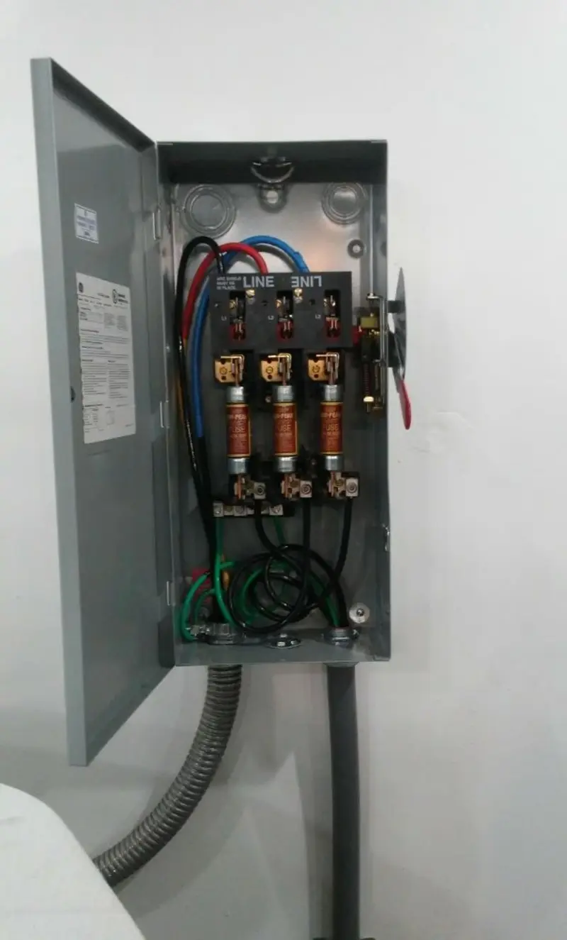 Three-phase disconnect switch installed for Electrical Wiring & Rewiring in Moss Point